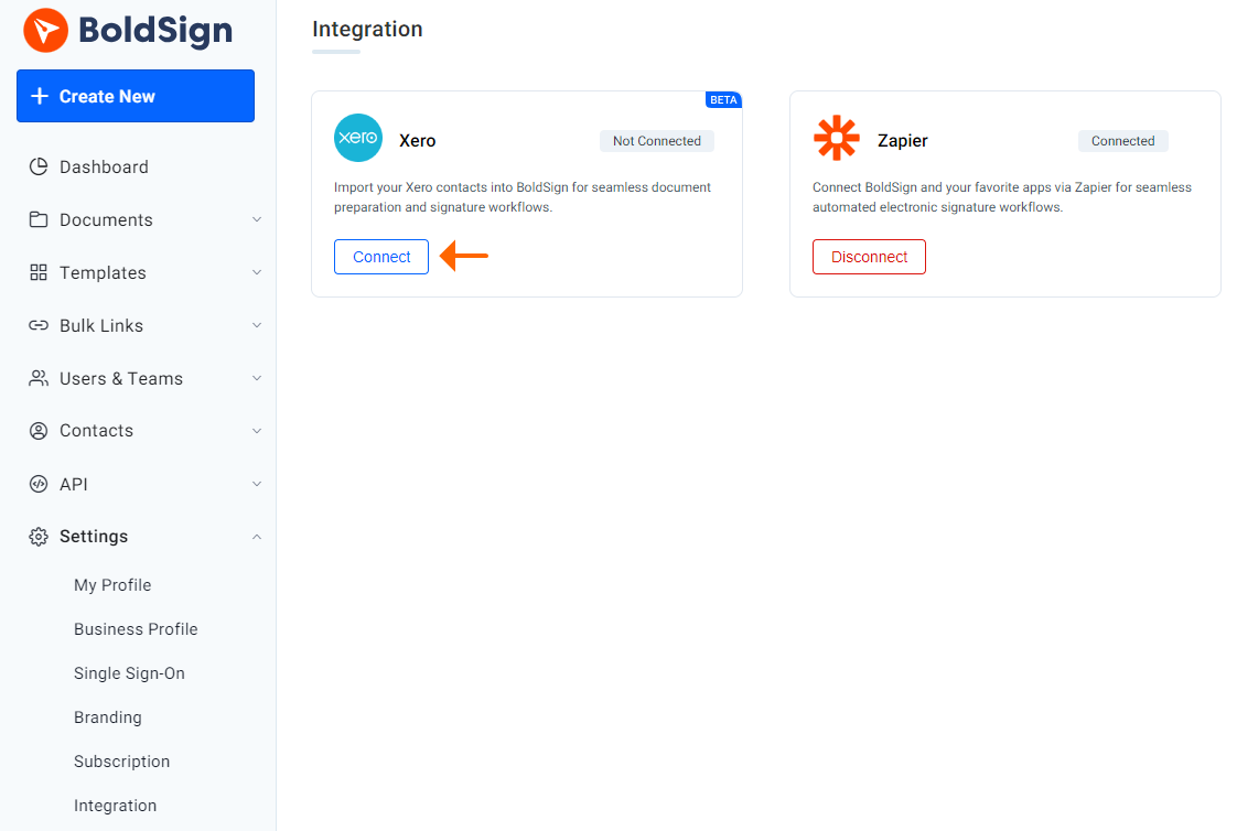 Integration page