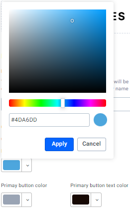 set background and button color
